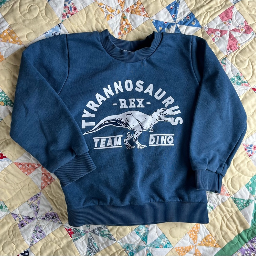 Tyrannosaurus Rex Team Dino Kids Sweatshirt - Blue